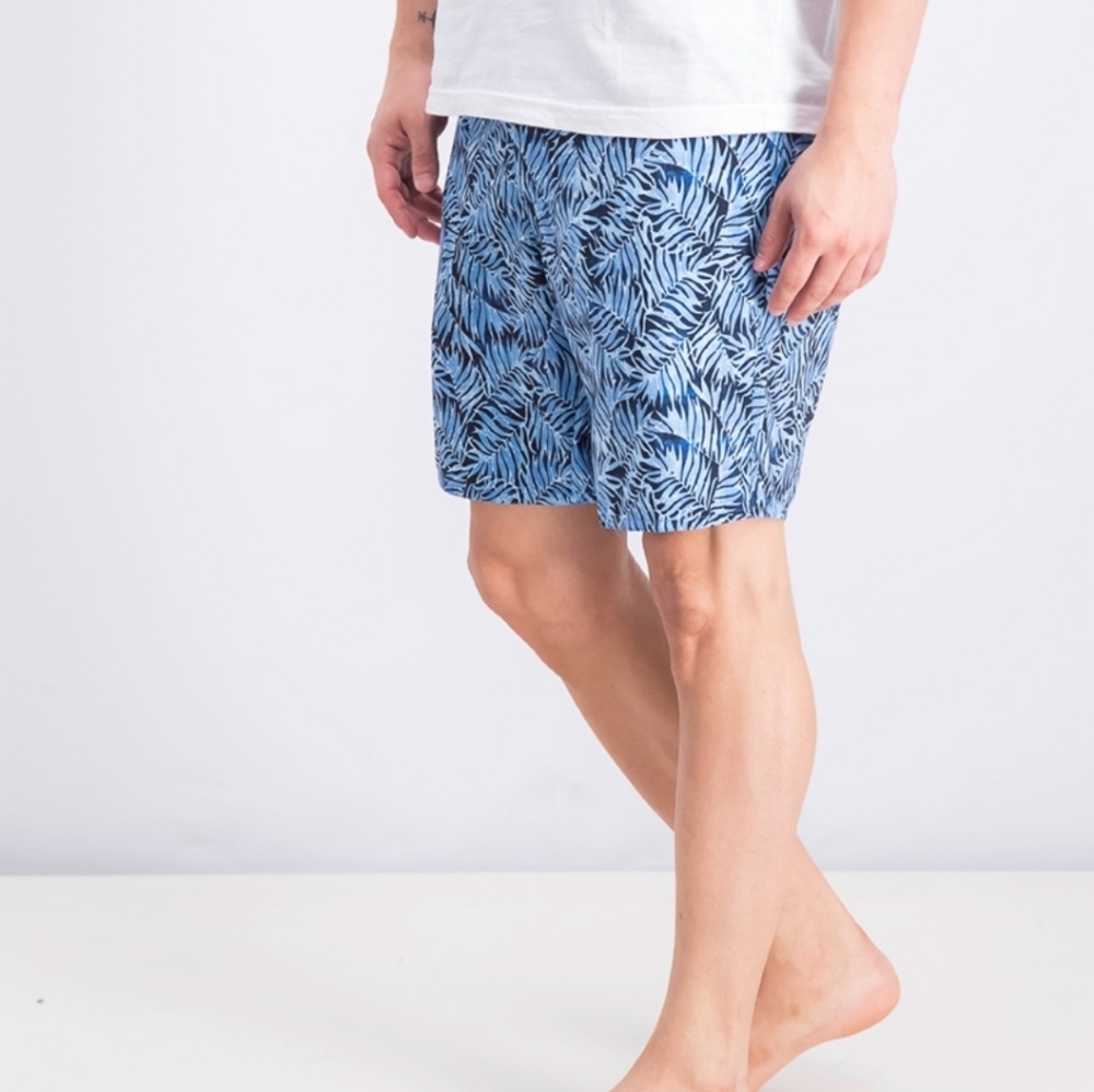 ZACHARY PRELL PALM PRINT SWIM TRUNKS 36